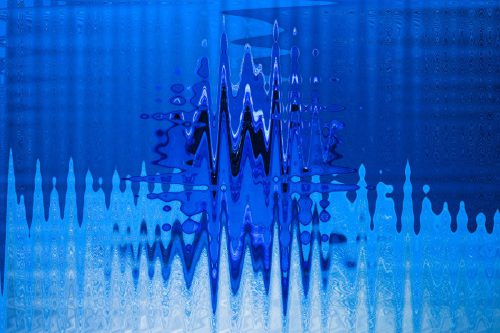 Spitze in blau abstrakt